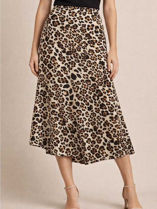 & Other Stories Dresses & Skirts - & Other Stories Leopard Print Satin Midi Skirt – Size 2 (NWOT)